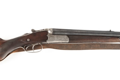 German Drillin, 16 ga. Shotgun over .22 Hornet Rifle, SN 1010. Receiver is marked "H. SCHERPING,