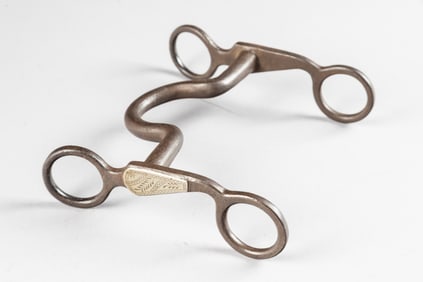 "Kelly Bros." marked silver mounted Bit, #36. Maples Estate.