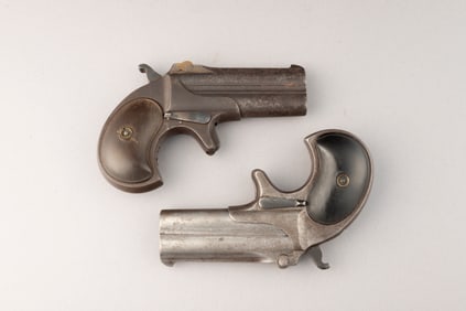 Two (2) vintage Remington O/U Derringers, believed to be Model 95, .41 RF caliber, SN 121 & SN  563.