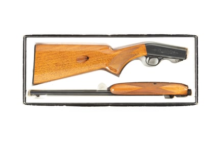 New In Box, Belgium Browning Semi-Auto Rifle, Take Down Model, .22 LR caliber, SN NV, 19" barrel,
