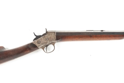 Antique E Remington, Rolling Block, Single Shot Rifle, .22 caliber, SN 8388, blue finish, 24"