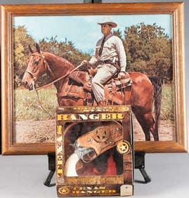 New in Box, Texas Ranger Cap Gun & Toy Holster Set. Includes a Revolver, Belt & Holster in its