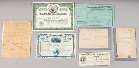 This lot consists of Seven Documents to include: Two "Wells, Fargo & Co's Express" Letterheads, one