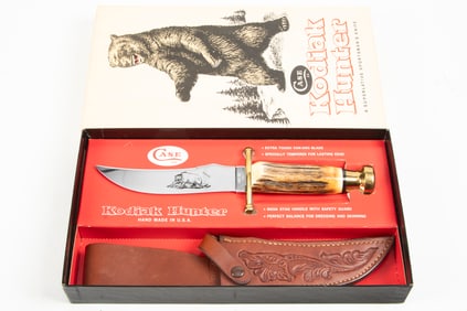 New in box Kodiak Hunter Clip Point Bowie Knife in its original fitted Picture Box, unused