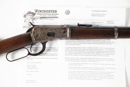 Documented Winchester, Model 1892, TRAPPER, Lever Action SRC, sold with a Letter from ATF, 14"