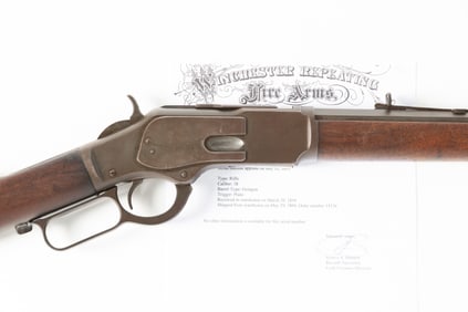 Antique Winchester, Model 1873, Lever Action Rifle. Sold with Letter that states: The original