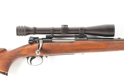 Husqvarna, Bolt Action Rifle, .270 caliber, SN 148243, blue finish, 24" barrel. Mounted with a rare