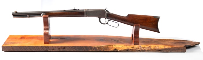 Quality, custom made solid mesquite Rifle Stand, custom made by Larry J. Smith, El Campo, Texas.