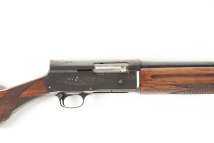 Belgium Browning, Model A-5, 12 ga., Auto Shotgun, SN H15449, blue finish, 28" barrel, 14 1/4"
