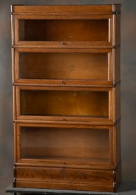 Beautiful antique oak four (4) stack Lawyer Bookcase, circa 1910, very desirable model, made by