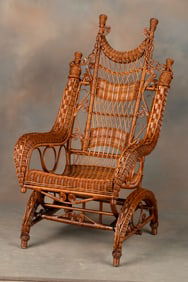 Attention Collectors of Fine Antique Wicker Furniture. The Balance of This Collection of