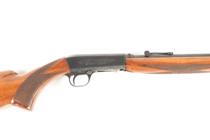 Belgium Browning, Semi-Auto Take Down Rifle, .22 S. Smokeless caliber, SN NV, blue finish with