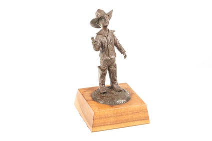 Bronze Sculpture by Arizona Artist Bill Shaddix (1931), dated 1983, #3/20, by Buffalo Bronze Works,