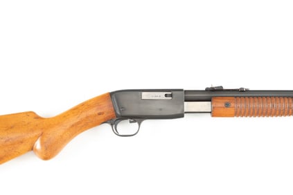 Fabrique Nationale-Belgique, "Trombone" Slide Action Rifle, .22 L.R. caliber, SN 102161, blue