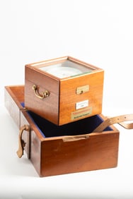 Antique Muhle Glashutte Quartz Chronometer Clock/Maritime Wood/Germany Made. Sold in fitted walnut