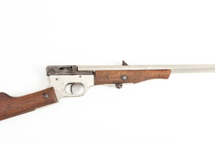 Quackenbush, Single Shot Rifle, .22 caliber, SN NV, nickel finish, 18" barrel, walnut stock,