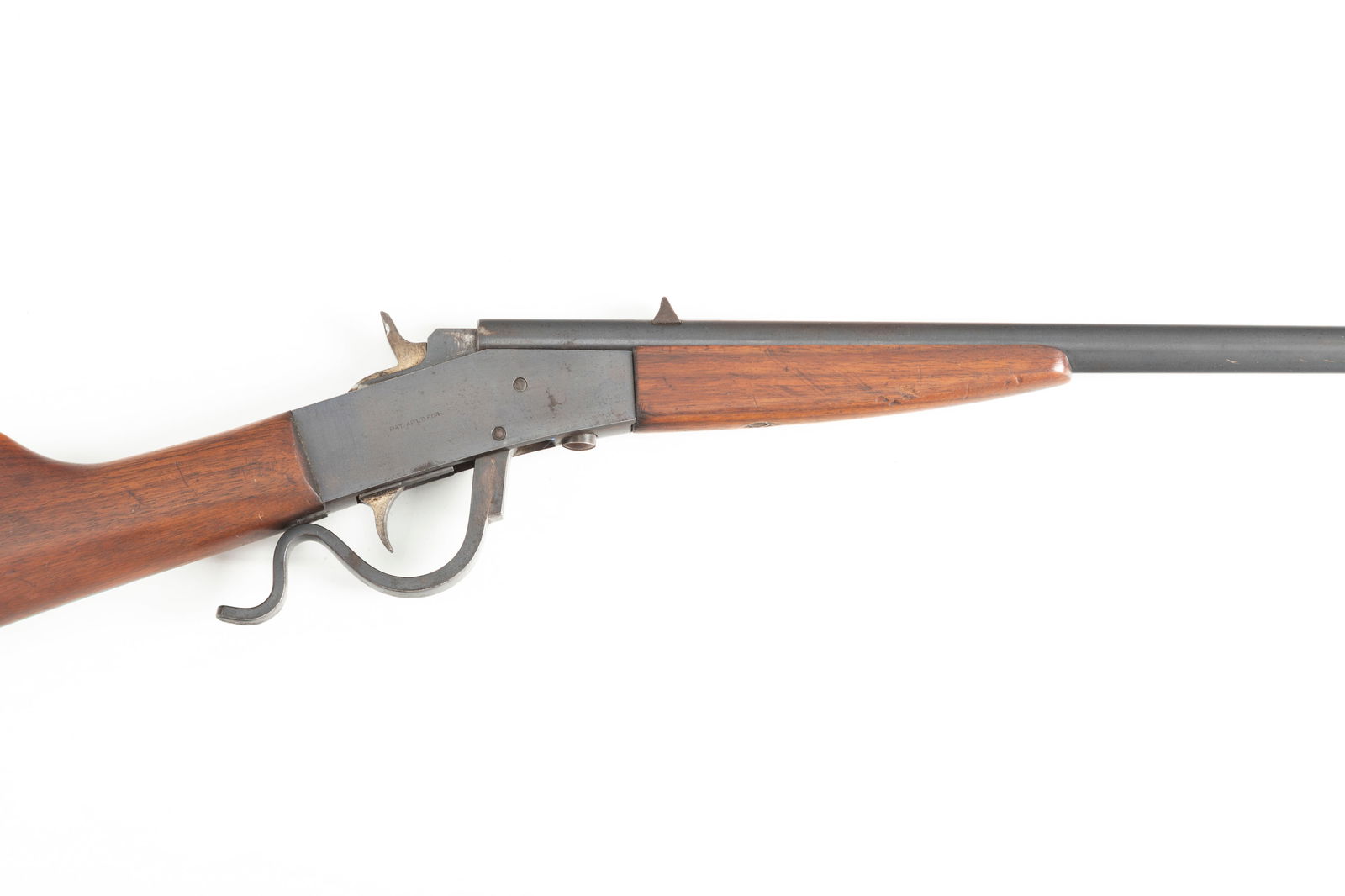 Page-Lewis Arms Company, Falling Block, Model A, Single Shot Target Rifle, .22 L.R. caliber, SN: Page-Lewis Arms Company, Falling Block, Model A, Single Shot Target Rifle, .22 L.R. caliber, SN 5611, blue finish on barrel and receiver, 20" round barrel, overall very good condition, plain walnut st