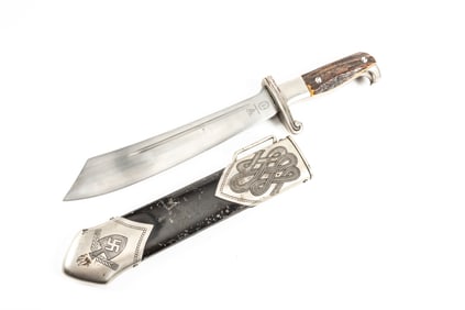 (RAD) Rank Dagger, ricasso is marked "GES. GESCH." in oval "CARL JULIUS KREBS, SOLINGEN", front of