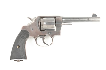Colt, Double Action Revolver, .45 caliber, SN 13271, blue finish, 5 1/2" barrel, left side of barrel