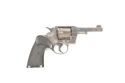 Colt, Model Official Police, Double Action Revolver, .38 caliber, SN 587802, blue finish, showing