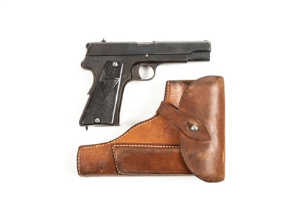 F.B. Radom, Model 35, Semi-Auto Pistol, 9 MM caliber, SN T6943, original blue finish, 4" barrel,