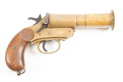 "State of Texas" marked "Winchester" Brass Flare Gun also marked "Mfg. Wolseley, 1918", SN 16986,