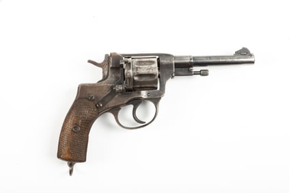 Finnish Nagant, Model 1941, Revolver, 7.65 caliber, SN TM712, no remaining finish, silver to brown
