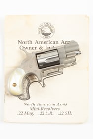 North American Vest Pocket Revolver, .22 L.R. caliber, SN B97171, stainless finish, 1" barrel, pearl