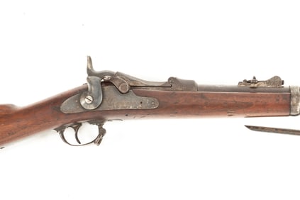 Antique U.S. Springfield, Model 1878, Breech Loading Rifle, .45/70 caliber, SN 15297, aged brown