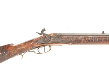 Early "Pennsylvania Rifle Works" marked, Percussion Rifle, Half Stock, 40" octagon barrel, set