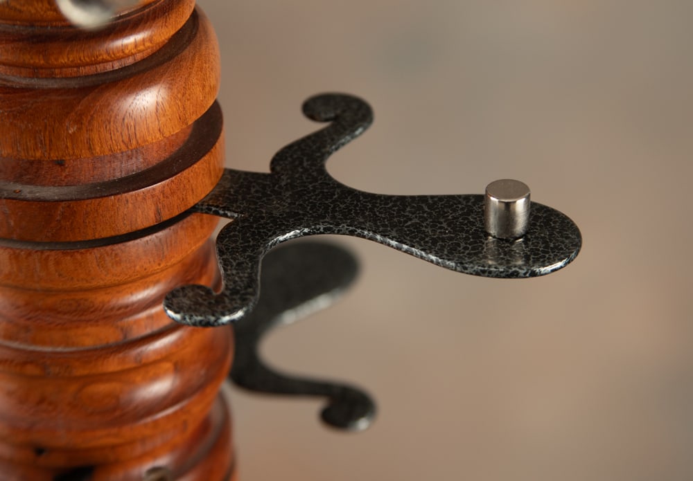 Incredible, custom made mesquite Spur Tree, measures 33" T x 8" round base, designed for 8 pairs of - 2