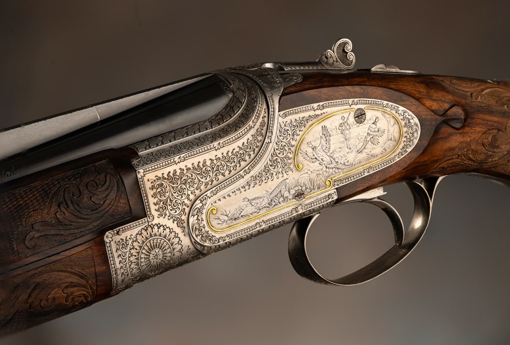 Fabrique Nationale Belgium , O/U Superposed, 410 ga., Shotgun, SN 226818, Exhibition style side (1 of 16)