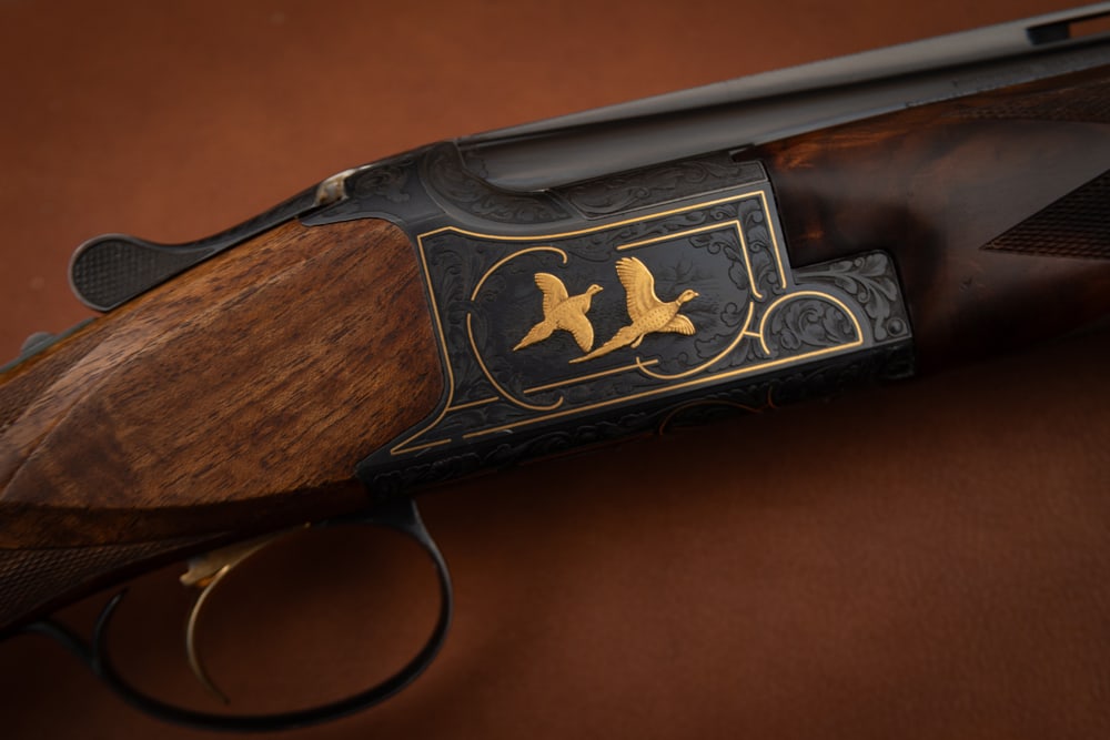 Belgium Browning, O/U Presentation Grade P3S, Shotgun in rare 410 ga., SN PF3RP1306, mfg. 1978, 28": Belgium Browning, O/U Presentation Grade P3S, Shotgun in rare 410 ga., SN PF3RP1306, mfg. 1978, 28" barrels, choke marked Skeet/ Skeet, 2 1/2" chambered, length of pull 14 1/2" to Browning pad, unsign