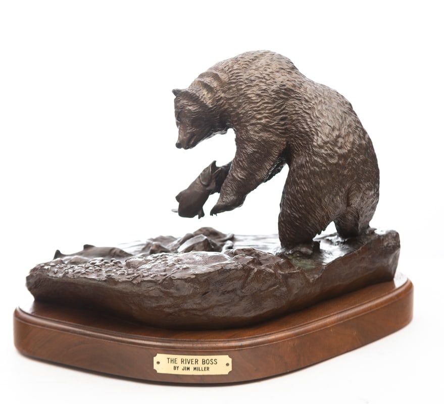 Original Bronze Sculpture by noted South Dakota Artist Jim Miller, (1924-?), an American 20th (1 of 3)