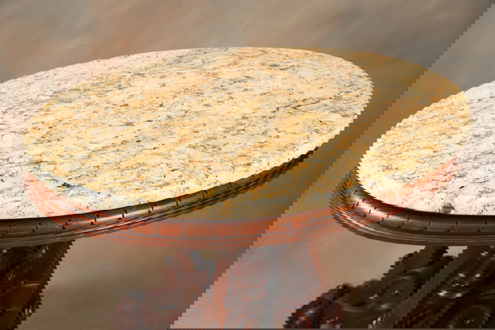 Beautiful early walnut Victorian oval marble top Table, circa 1870-1880's, very ornate carved base - 3