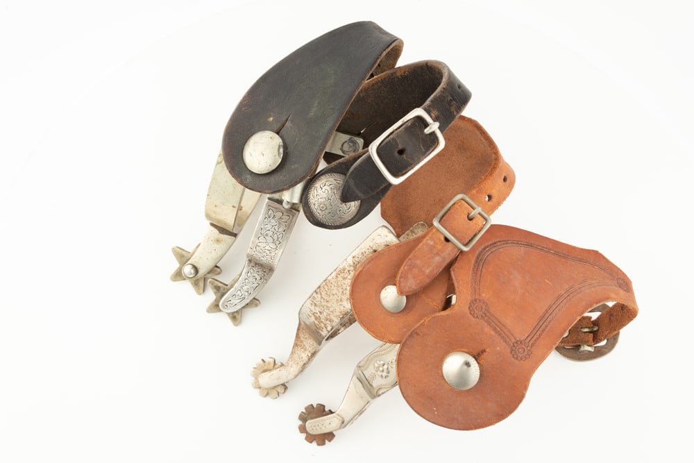 This lot consists of two pairs of Spurs to include: (1) Pair of "Ricardo" marked Spurs, single (1 of 1)