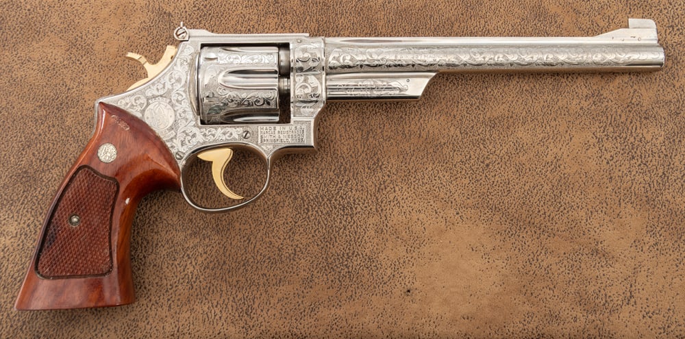 Handsome Engraved Smith & Wesson, Model 27-2, .357 Magnum caliber, 6-shot Revolver, SN N35009 with 8 (1 of 3)