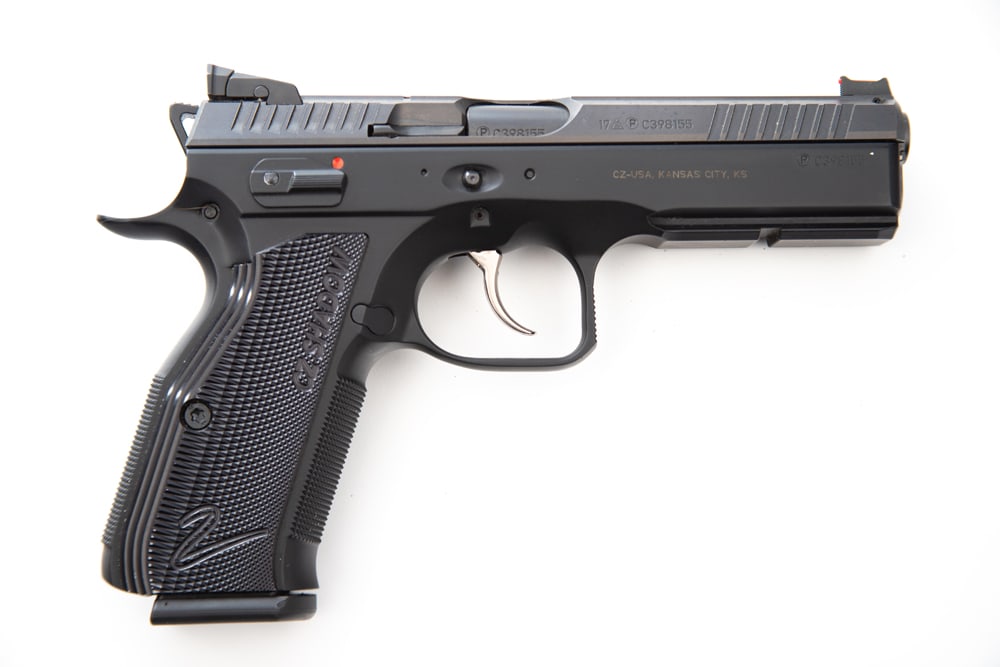 CZ, Shadow 2 Model, 9 MM caliber, S/A Pistol, SN C398155, with 5" barrel. Sold as new in box, (1 of 2)