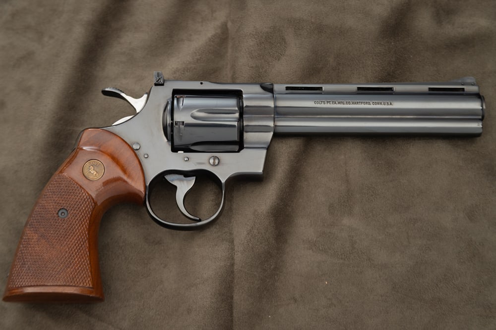 Colt Python .357 Magnum caliber Revolver, SN 45095E, 6-shot revolver with a 6?? barrel. Excellent (1 of 2)