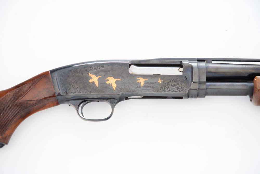 Browning, Model 42, Limited Edition Grade V, .410 ga. Slide Action Shotgun, SN N298202805. Shotgun (1 of 4)