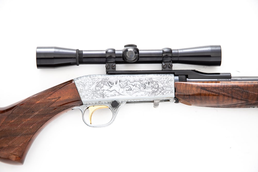 Belgium Browning, Auto Rifle, Grade III, . 22 L.R. caliber, SN 5T24884. Beautiful cased Take-Down (1 of 5)