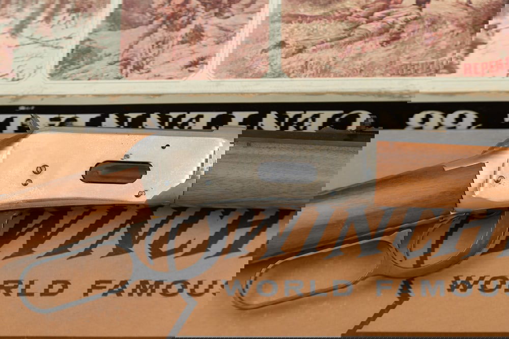 Winchester Centennial '66 Lever Action Rifle, .30/30 caliber, SN 13418, blue finish with nickel: Winchester Centennial '66 Lever Action Rifle, .30/30 caliber, SN 13418, blue finish with nickel receiver, 26" octagon barrel, sold in its original shipping box and picture box. Overall very good condi