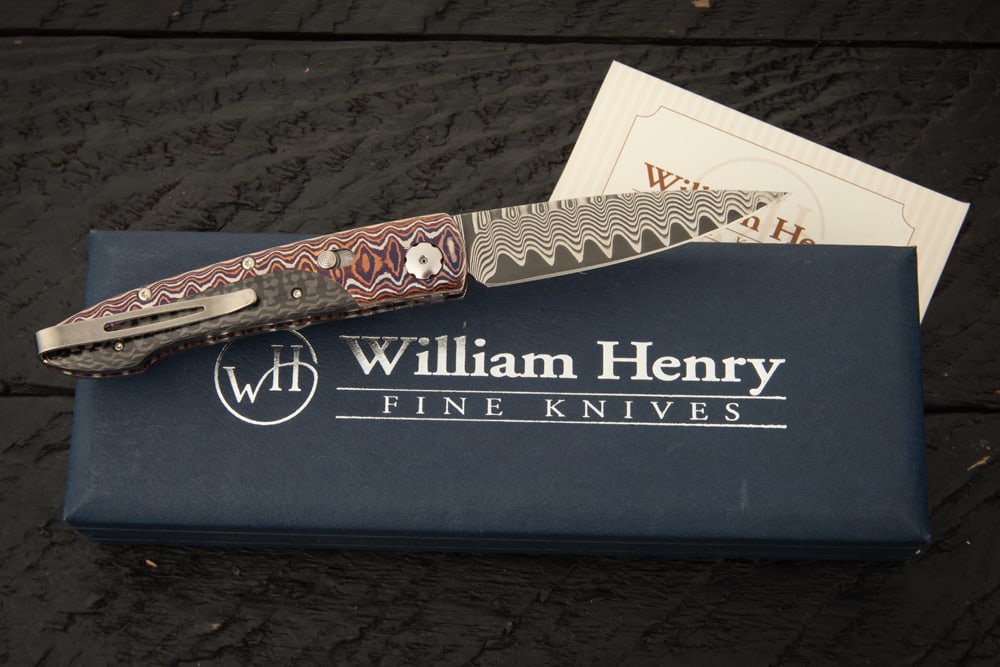 A William Henry Custom Knife. Serial # 910-0200 048/100. Date Completed: February 11, 2009. Lancet (1 of 2)