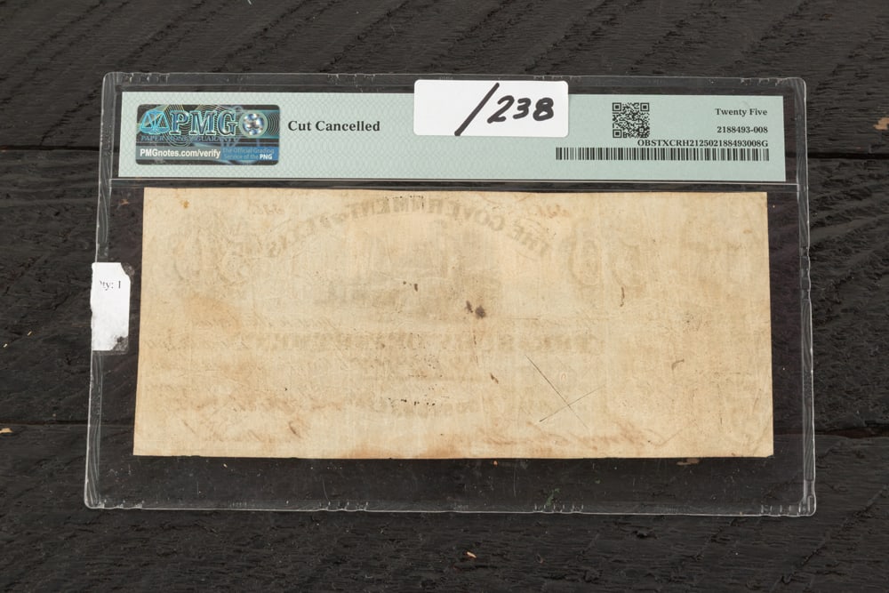 Signed Sam Houston Government of Texas Fifty Dollar Note, dated March 1838, two years after the - 2