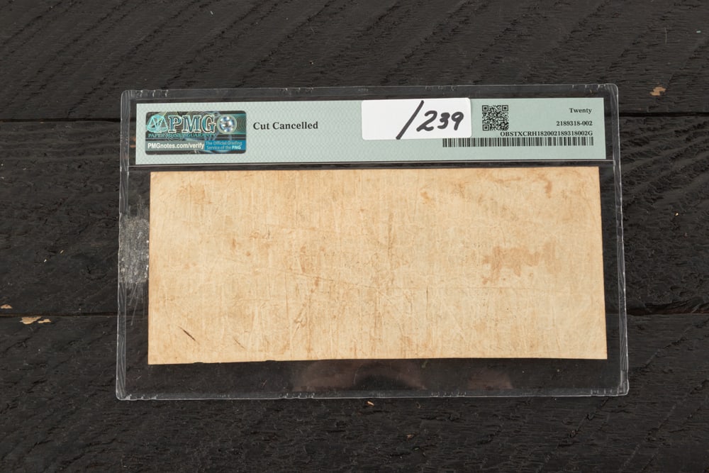 Signed Sam Houston Government of Texas Twenty Dollar Note, dated May 1, 1838, two years after the - 2