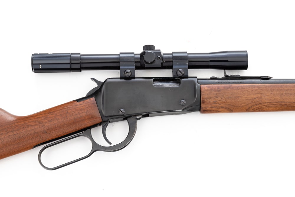 Ithaca, Model 72 Saddle Gun, L/A Rifle, .22 WMR caliber, SN 73004560. Nice Lever Action fitted with (1 of 4)