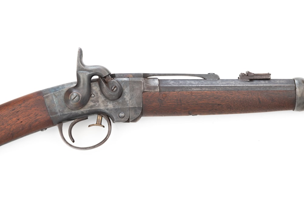 Antique Poultney & Trimble marked Civil War Period Saddle Ring Carbine, .50 caliber, Breech Loading, (1 of 4)