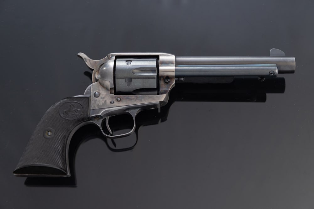 1 of 2 Consecutive numbered Colt SAA Revolvers, SN 354030, 1st generation, circa 1930. Info shows it (1 of 4)