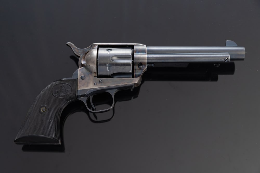 1 of 2 Consecutive numbered Colt SAA Revolvers, SN 354031, 1st generation, circa 1930. Info shows it (1 of 3)