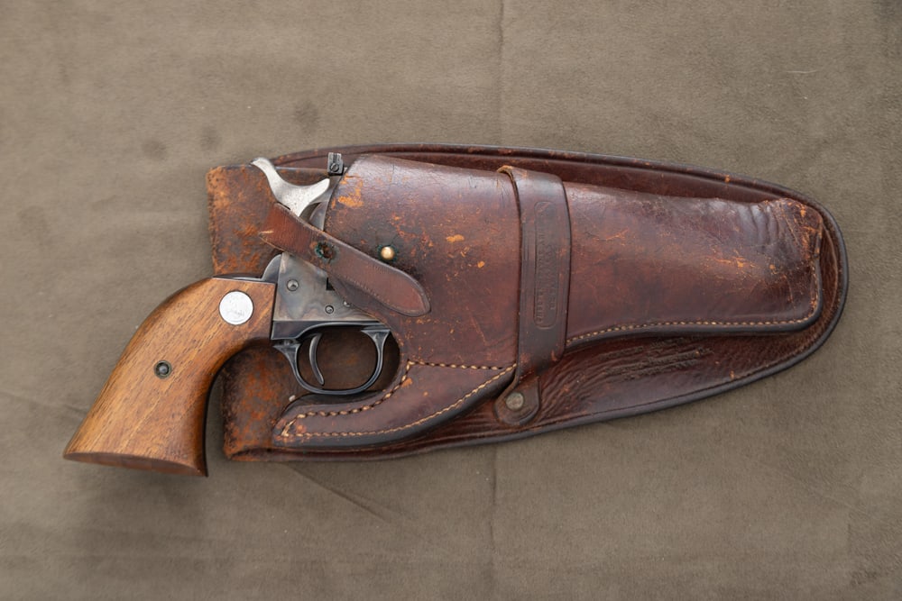 "Shelton-Payne Arms Co., El Paso, Tex.", single loop Holster, appears to be for a medium frame auto (1 of 3)